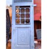 Modern steel half plate design door with a powder-coated finish, custom manufactured by Trust and Smart Metals for residential and commercial buildings.