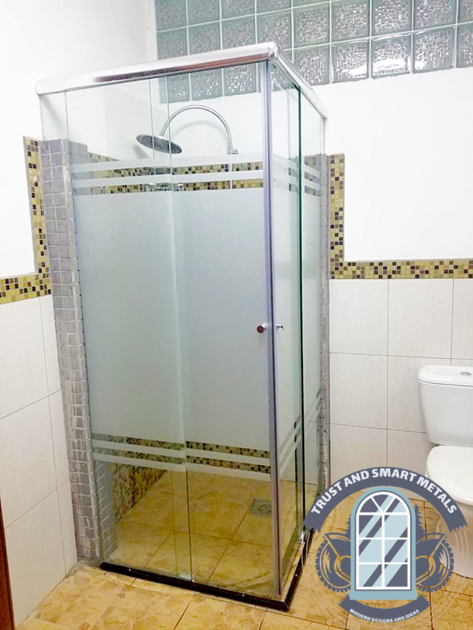 Flameless Corner Glass Shower